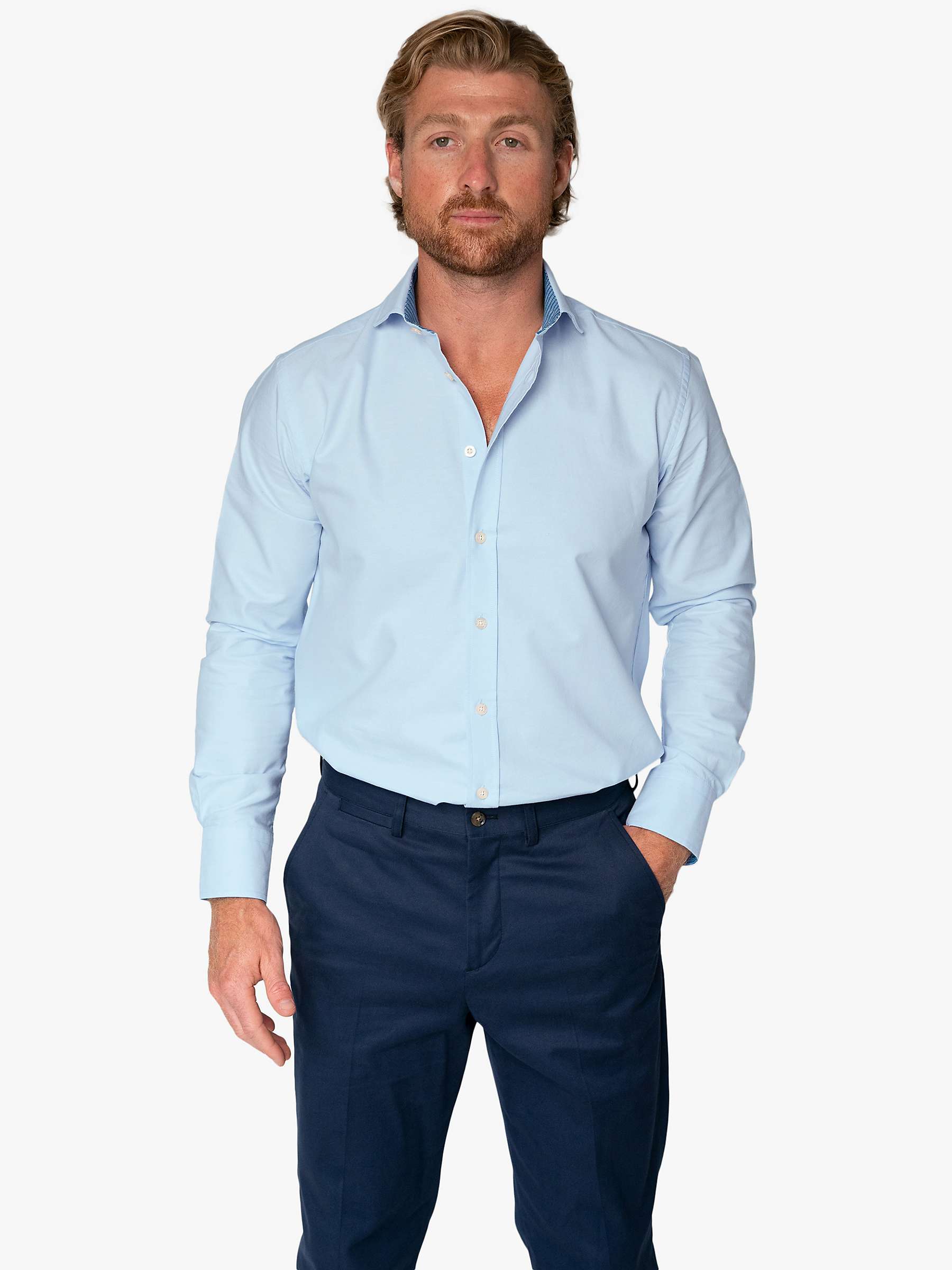 Buy KOY Oxford Cotton Shirt, Blue Light Online at johnlewis.com