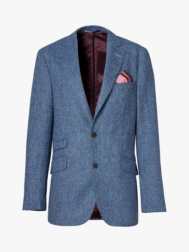 KOY Tailored Fit Wool Blazer, Light Blue