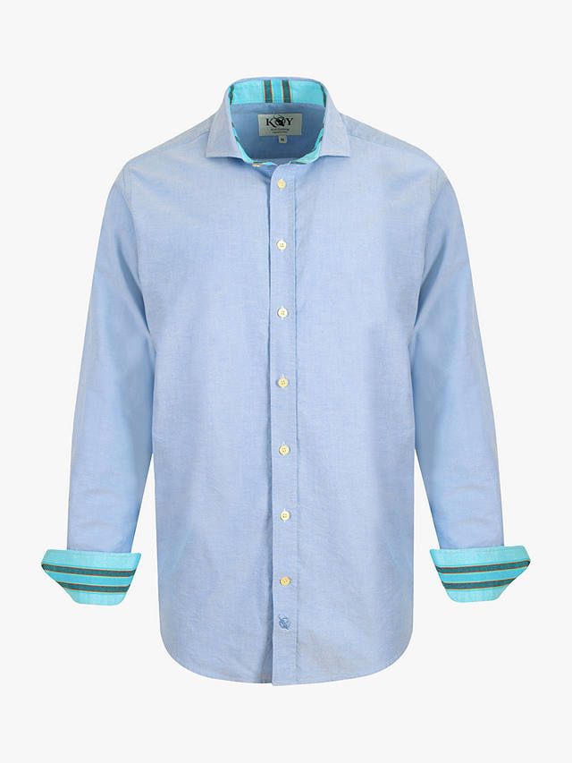 KOY Oxford Cotton Shirt, Blue Mid