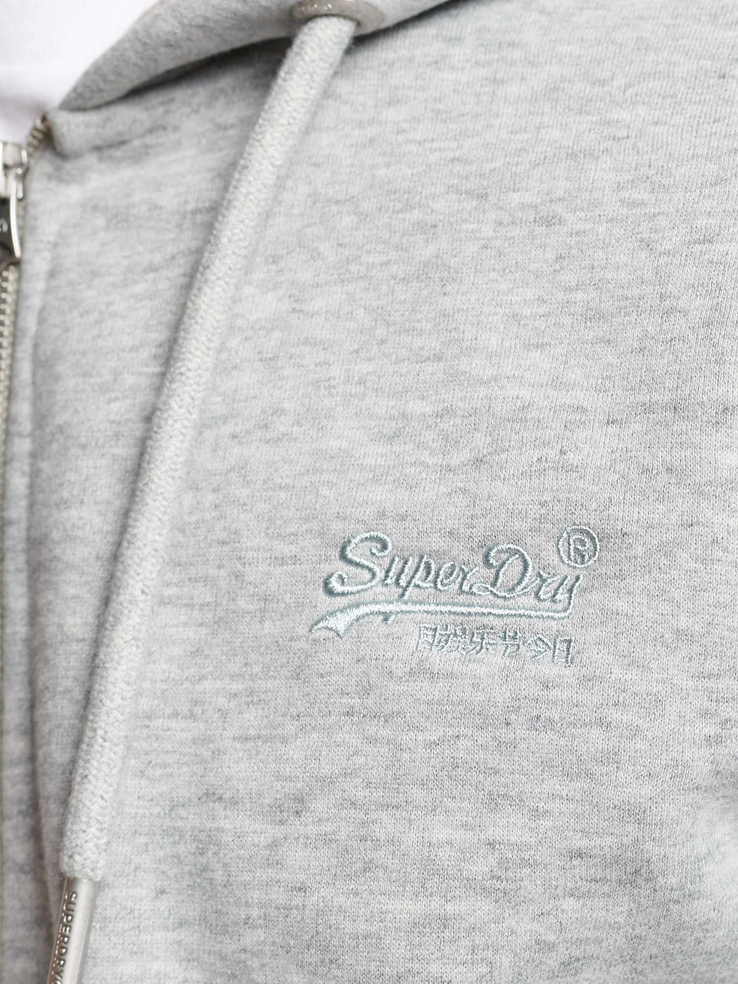 Superdry Organic Cotton Vintage Logo Embroidered Zip Hoodie, Athletic ...