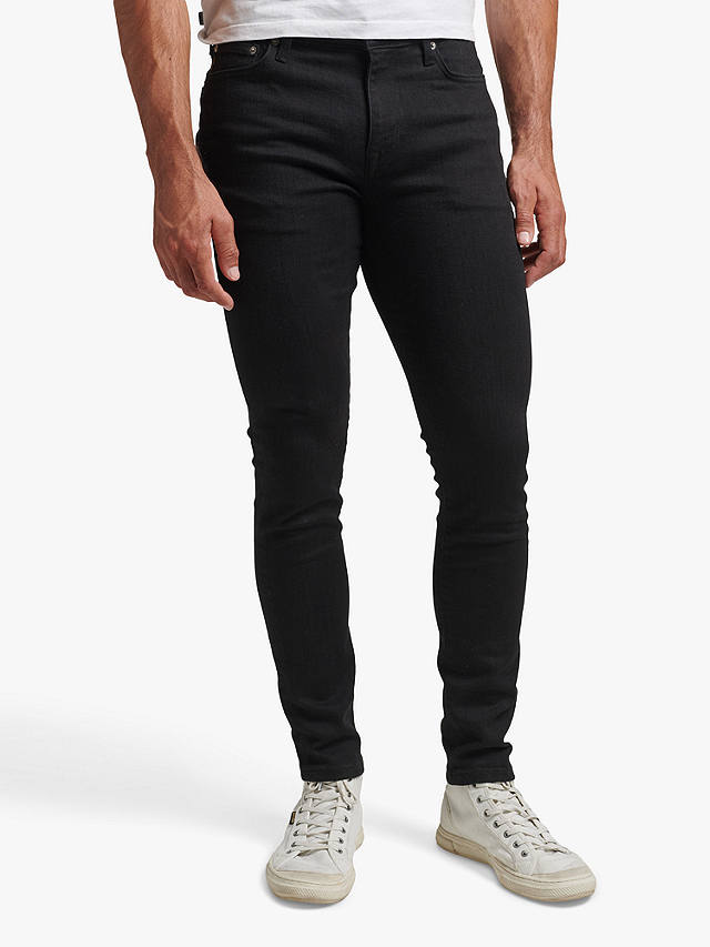 Superdry Organic Cotton Skinny Jeans, Venom Washed Black