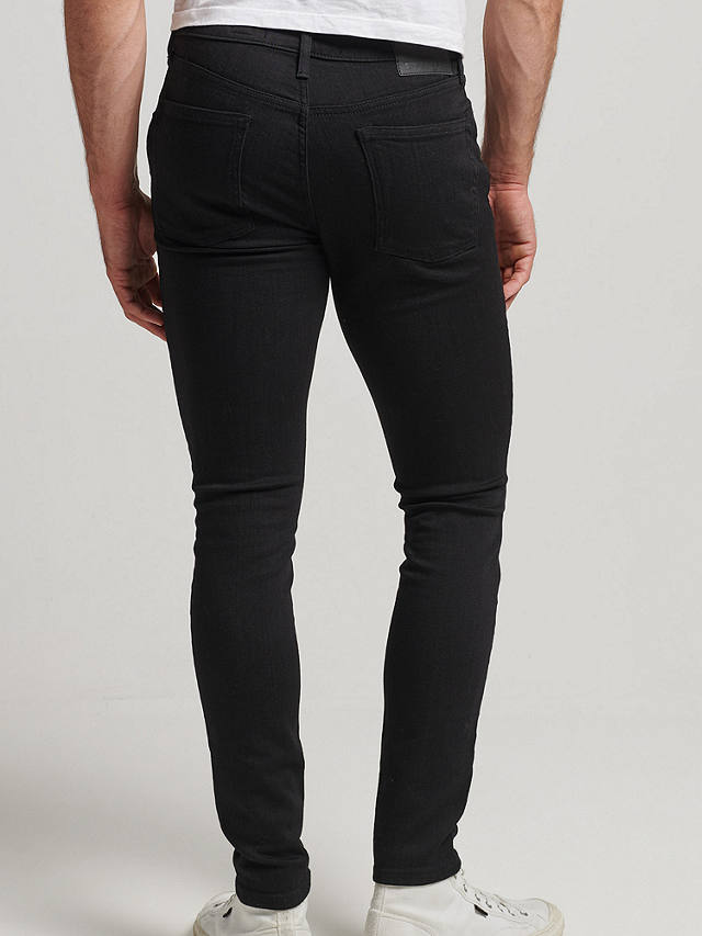 Superdry Organic Cotton Skinny Jeans, Venom Washed Black