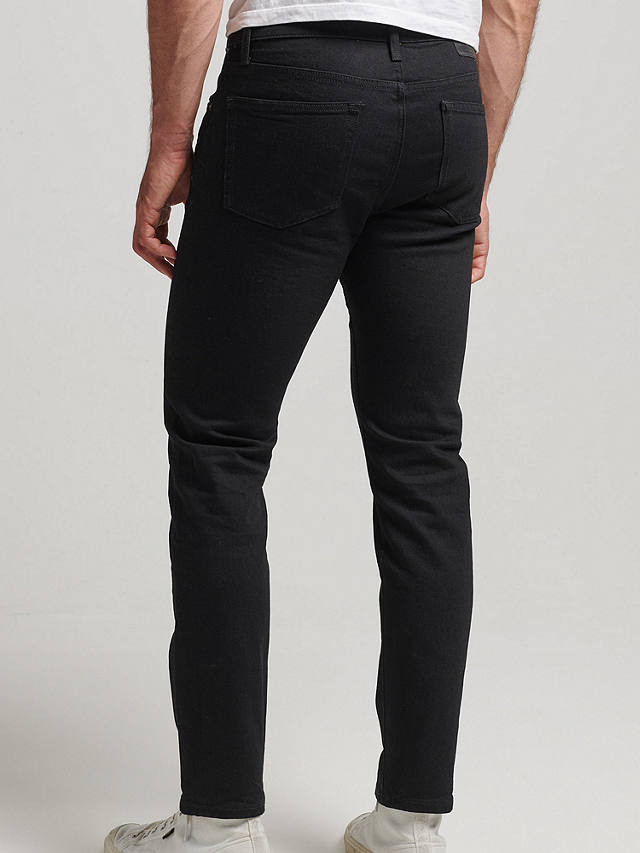 Superdry Organic Cotton Slim Jeans, Venom Washed Black