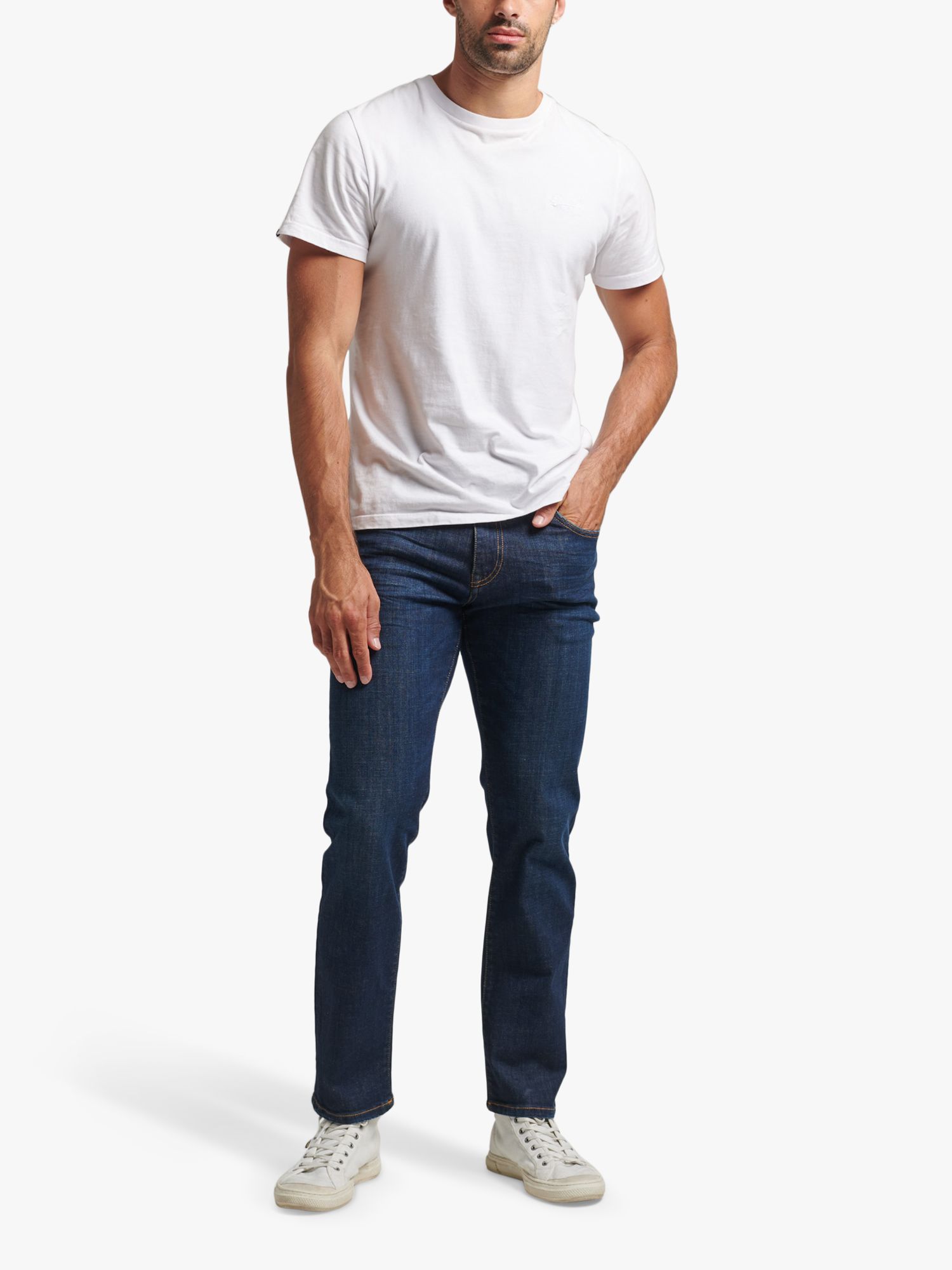 Buy Superdry Organic Cotton Slim Straight Jeans Online at johnlewis.com