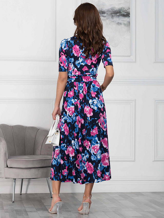 Jolie Moi Coleen Abstract Print Maxi Dress, Navy/Multi at John Lewis ...