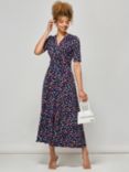 Jolie Moi Coleen Spot Print Maxi Dress, Navy/Multi, Navy/Multi