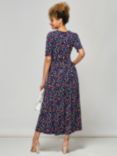 Jolie Moi Coleen Spot Print Maxi Dress, Navy/Multi, Navy/Multi