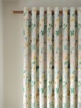 Scion Kelda Pair Lined Eyelet Curtains, Sage/Dandelion