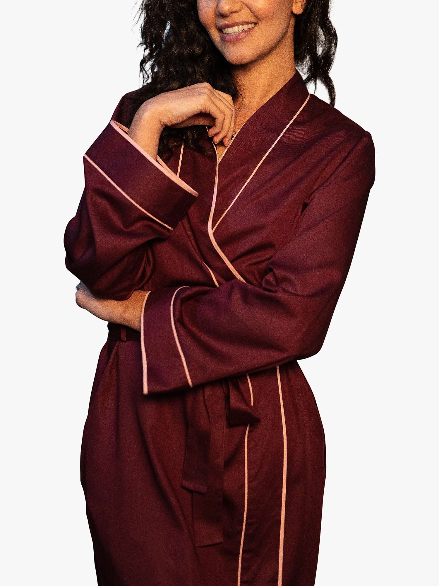 Buy Fable & Eve Piccadilly Long Robe, Burgundy Online at johnlewis.com