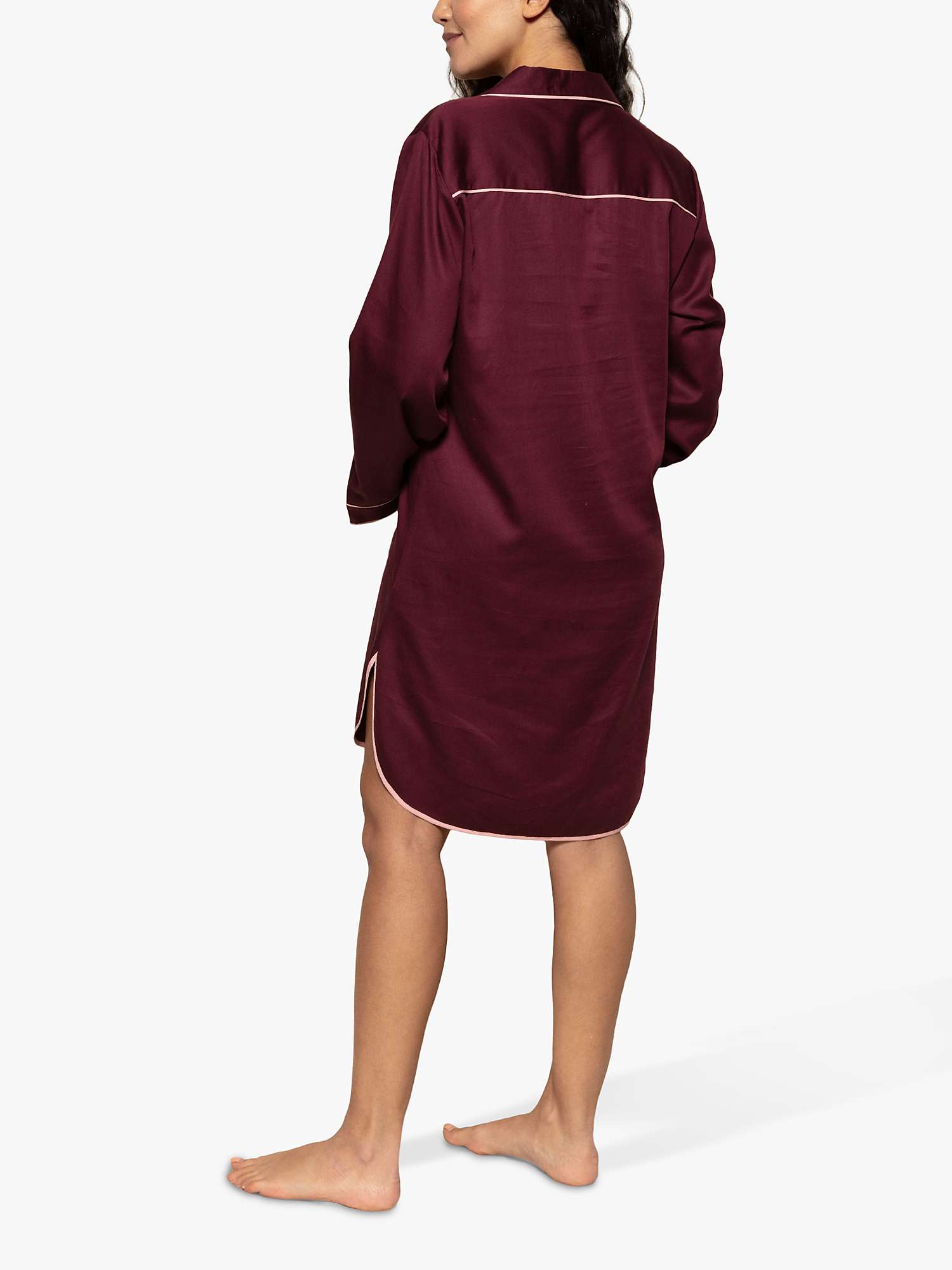 Buy Fable & Eve Piccadilly Nightshirt, Burgundy Online at johnlewis.com