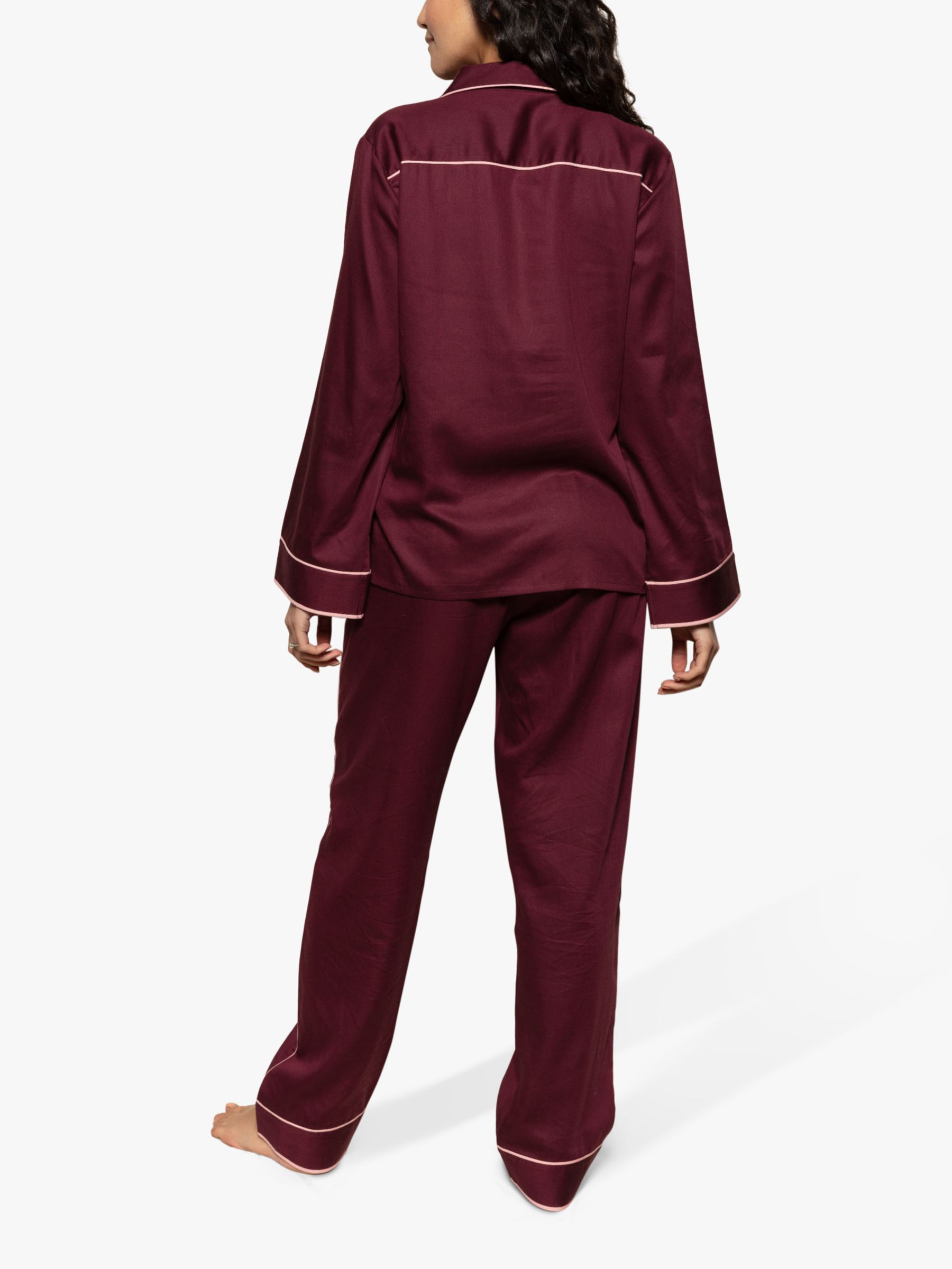 Buy Fable & Eve Piccadilly Pyjama Set, Burgundy Online at johnlewis.com