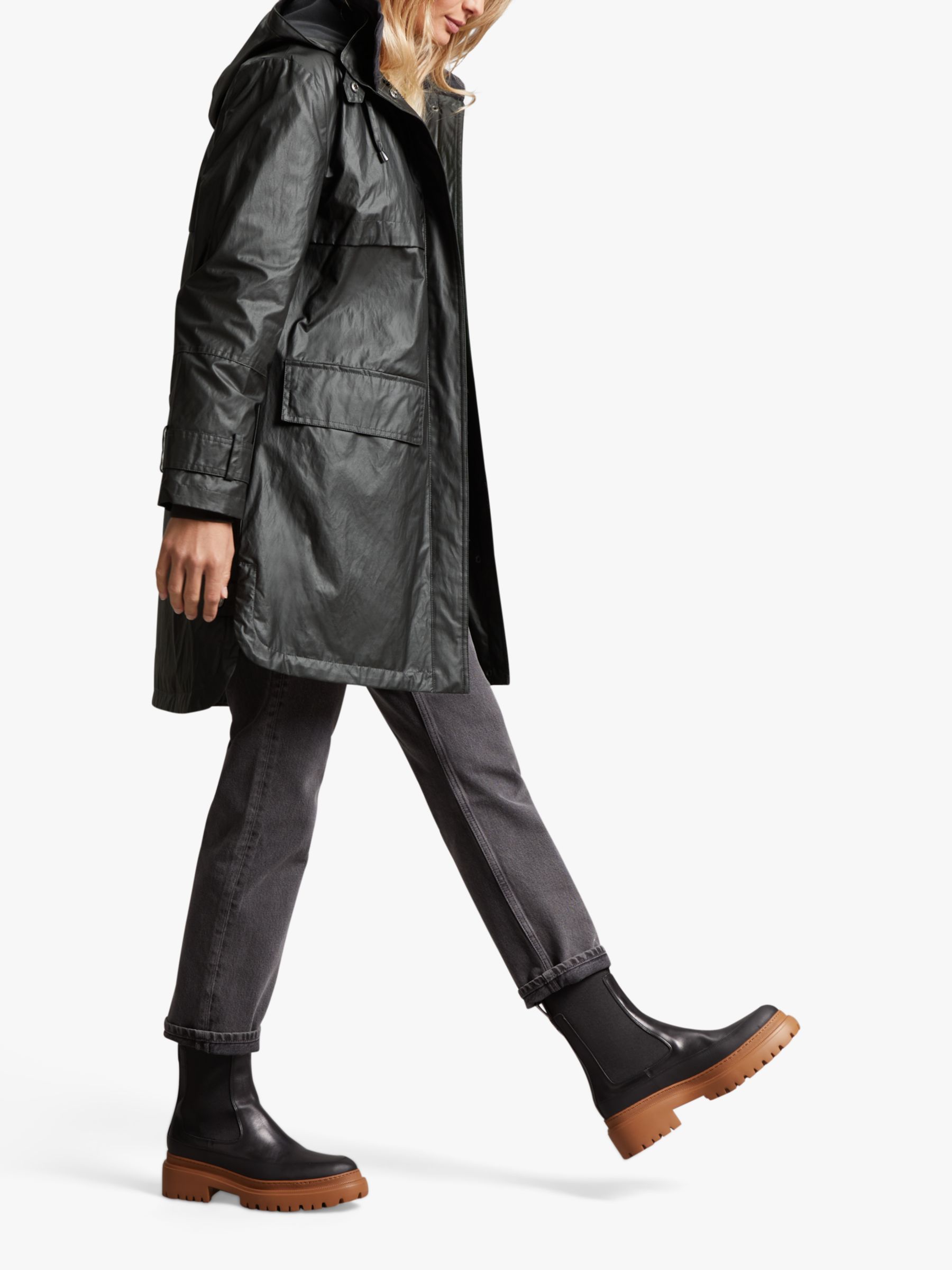 Four seasons long hot sale waterproof wax coat