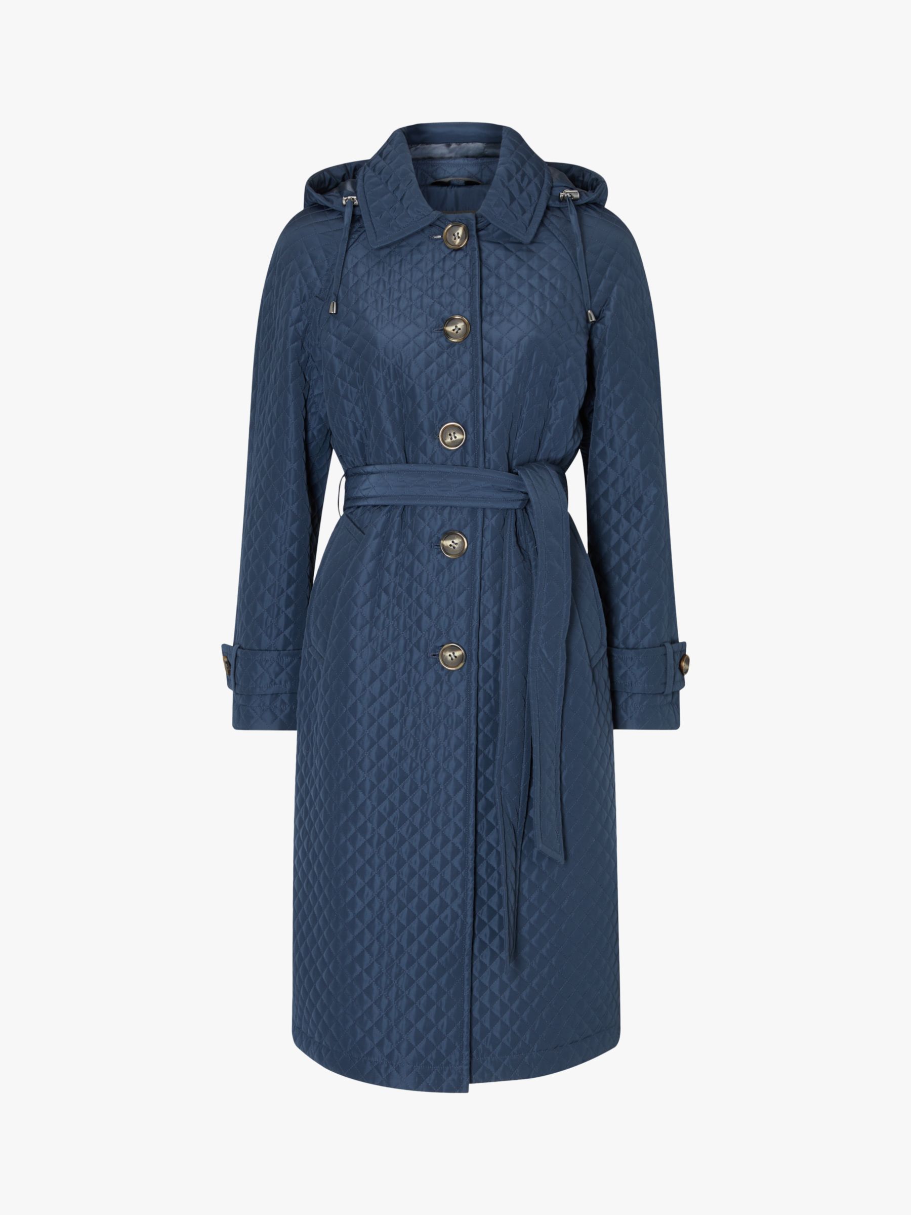Four Seasons Quilted Trench Coat, Navy at John Lewis & Partners