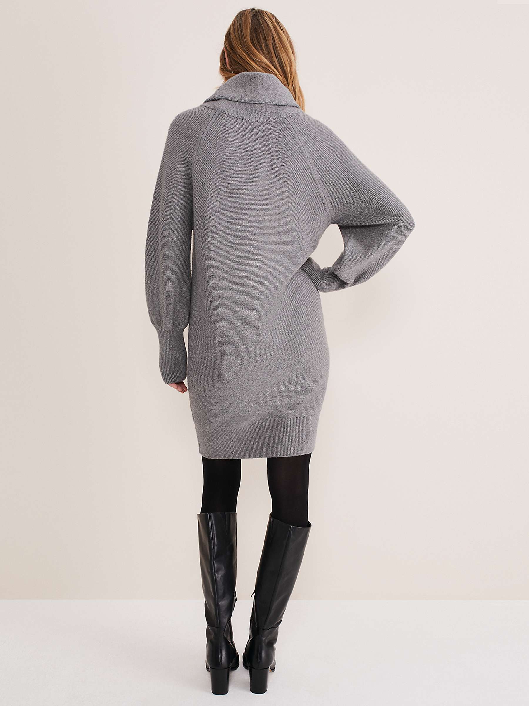 Buy Phase Eight Dahlie Knitted Cashmere Blend Jumper Mini Dress Online at johnlewis.com
