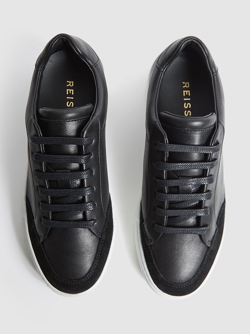 Buy Reiss Ashley Leather and Suede Low Top Trainers Online at johnlewis.com