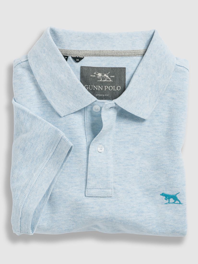 Rodd & Gunn Gunn Cotton Slim Fit Short Sleeve Polo Shirt, Mist, XS