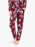 Cyberjammies Clarissa Floral Print Pyjama Bottoms, Burgundy Mix