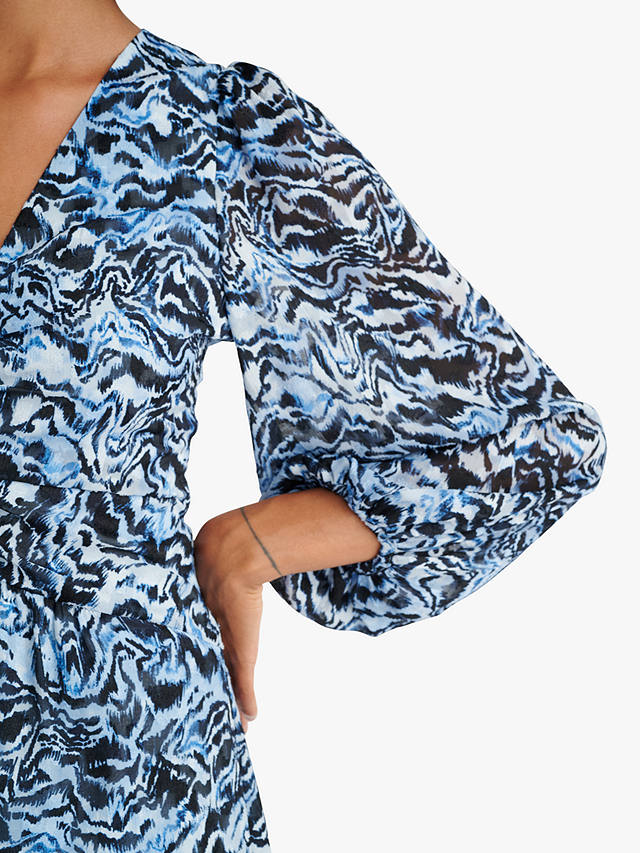 InWear Kasira Abstract Print Mini Dress, Blue Bark