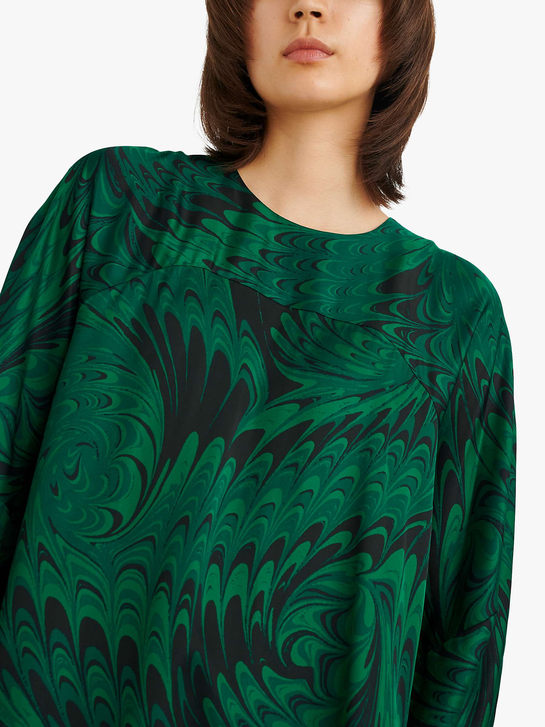 Buy InWear Kanta Peacock Print Dress, Green Online at johnlewis.com