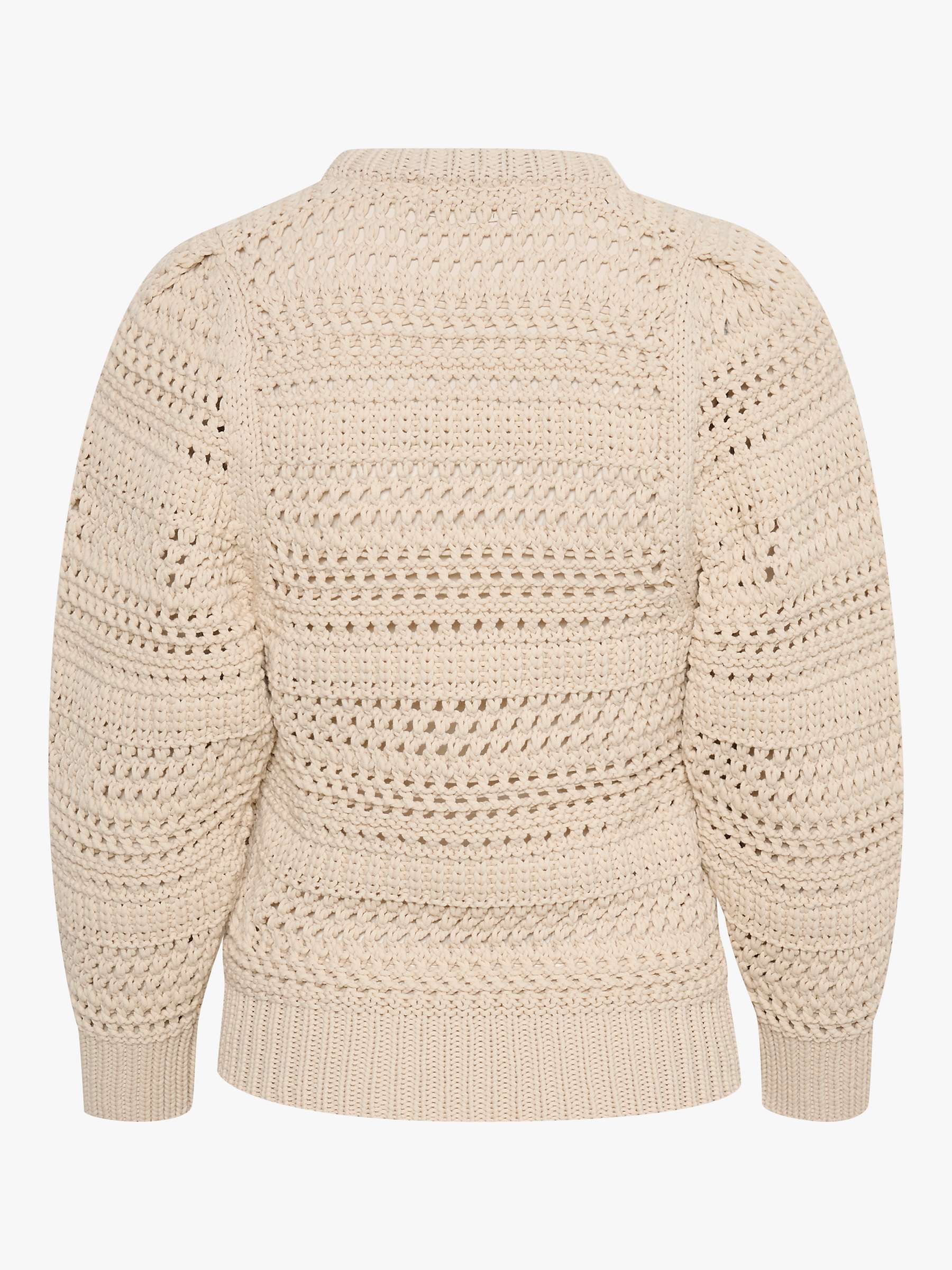 Buy InWear Jus Open Knit Cropped Sleeve Jumper, Eggshell Online at johnlewis.com