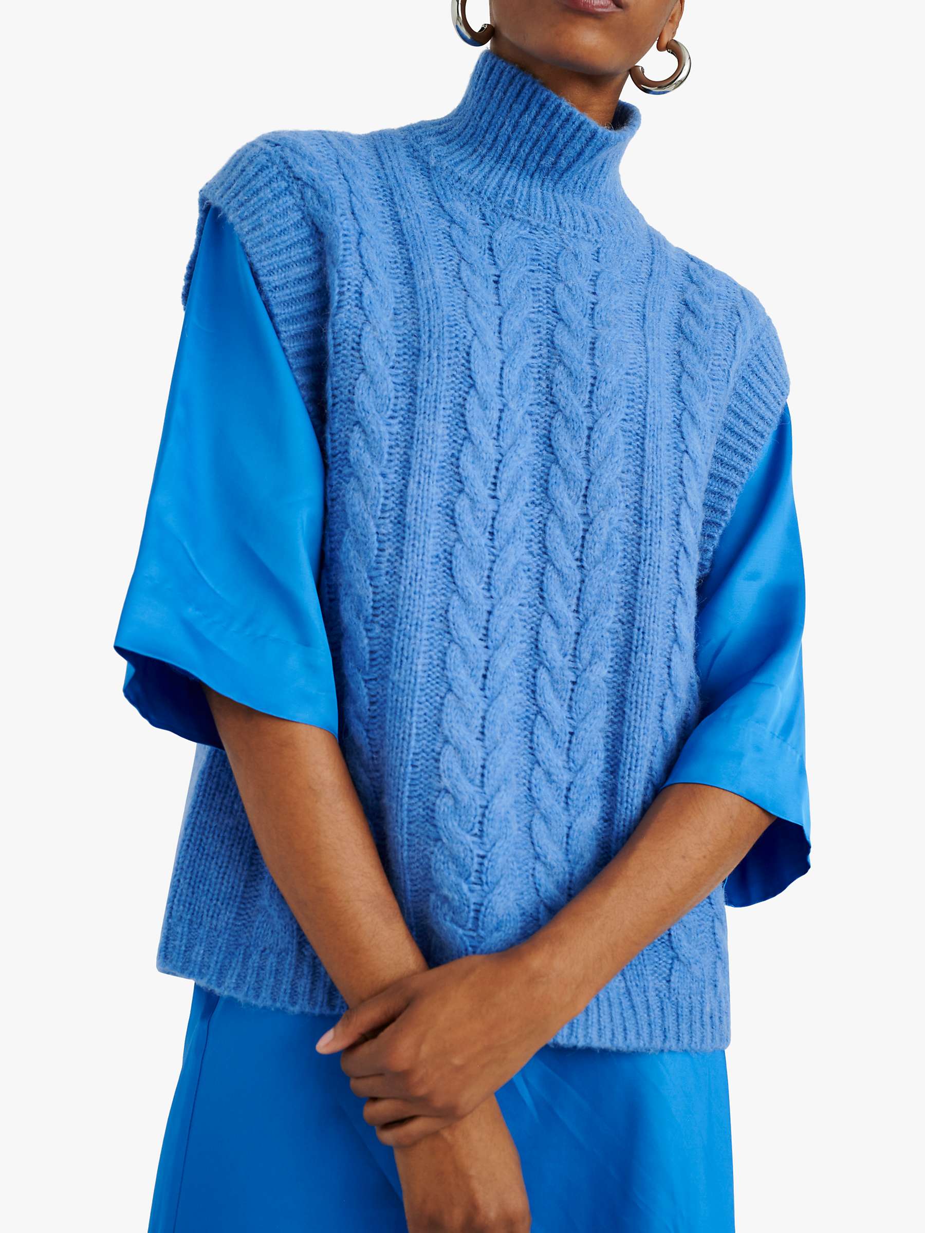 Buy InWear Jevon Sleeveless Cable Jumper, Fall Blue Online at johnlewis.com