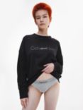 Calvin Klein Embossed Icon Lounge Sweatshirt, Black