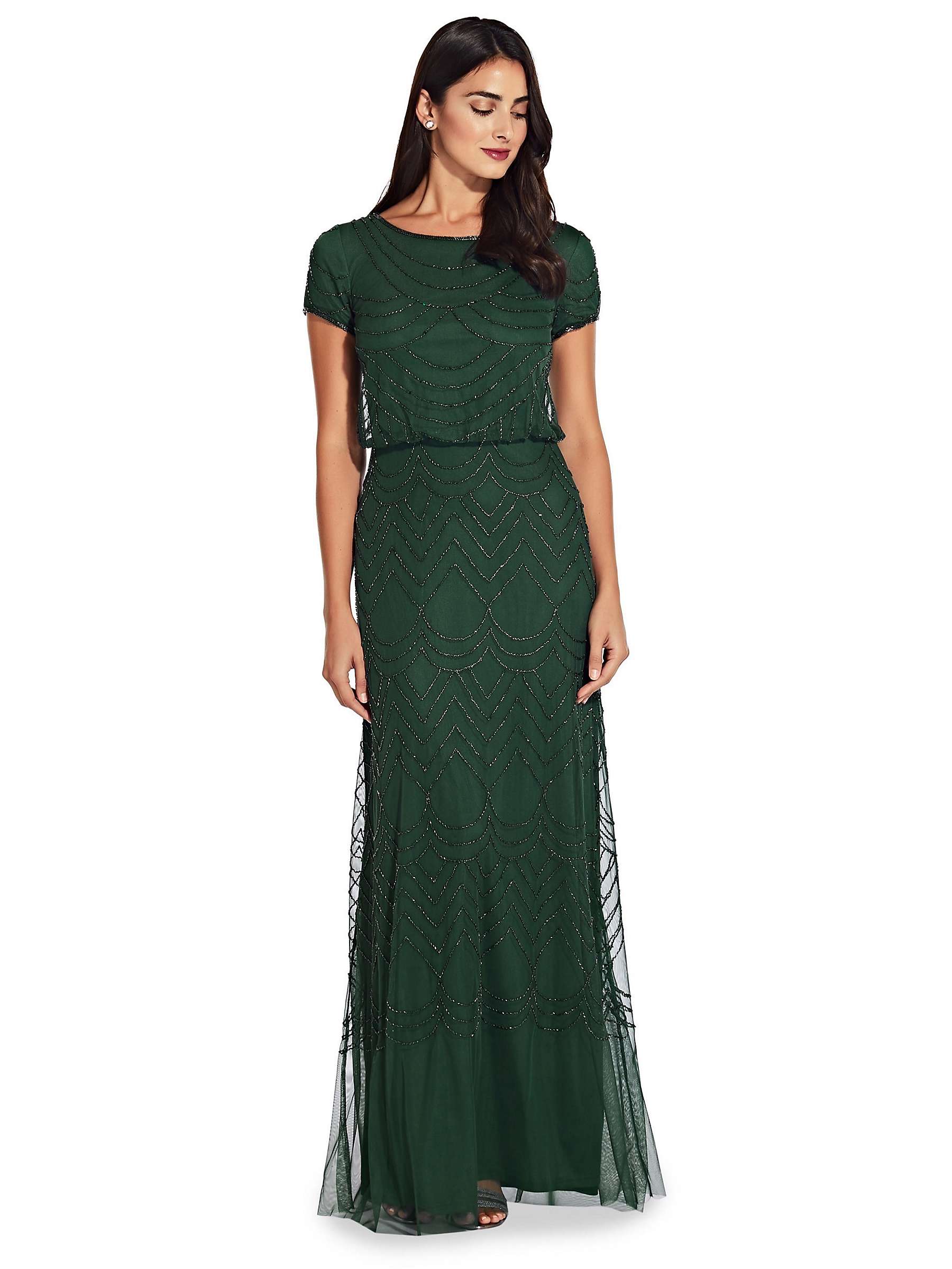 Buy Adrianna Papell Blouson Beaded Evening Maxi Dress Online at johnlewis.com