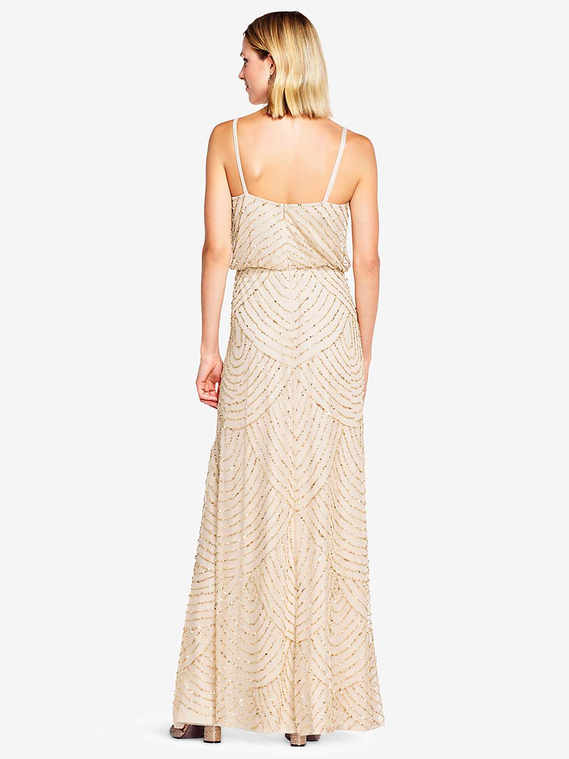 Buy Adrianna Papell Sleeveless Blouson Beaded Gown Online at johnlewis.com