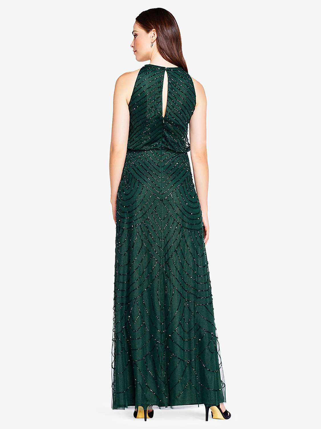 Buy Adrianna Papell Beaded Halter Neck Evening Maxi Dress Online at johnlewis.com