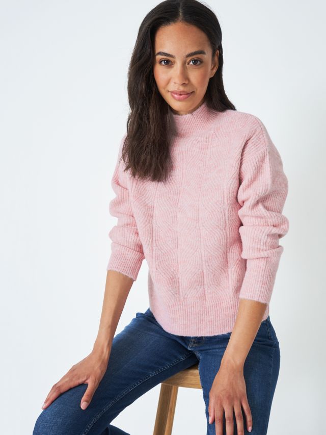 Baby pink sale roll neck jumper