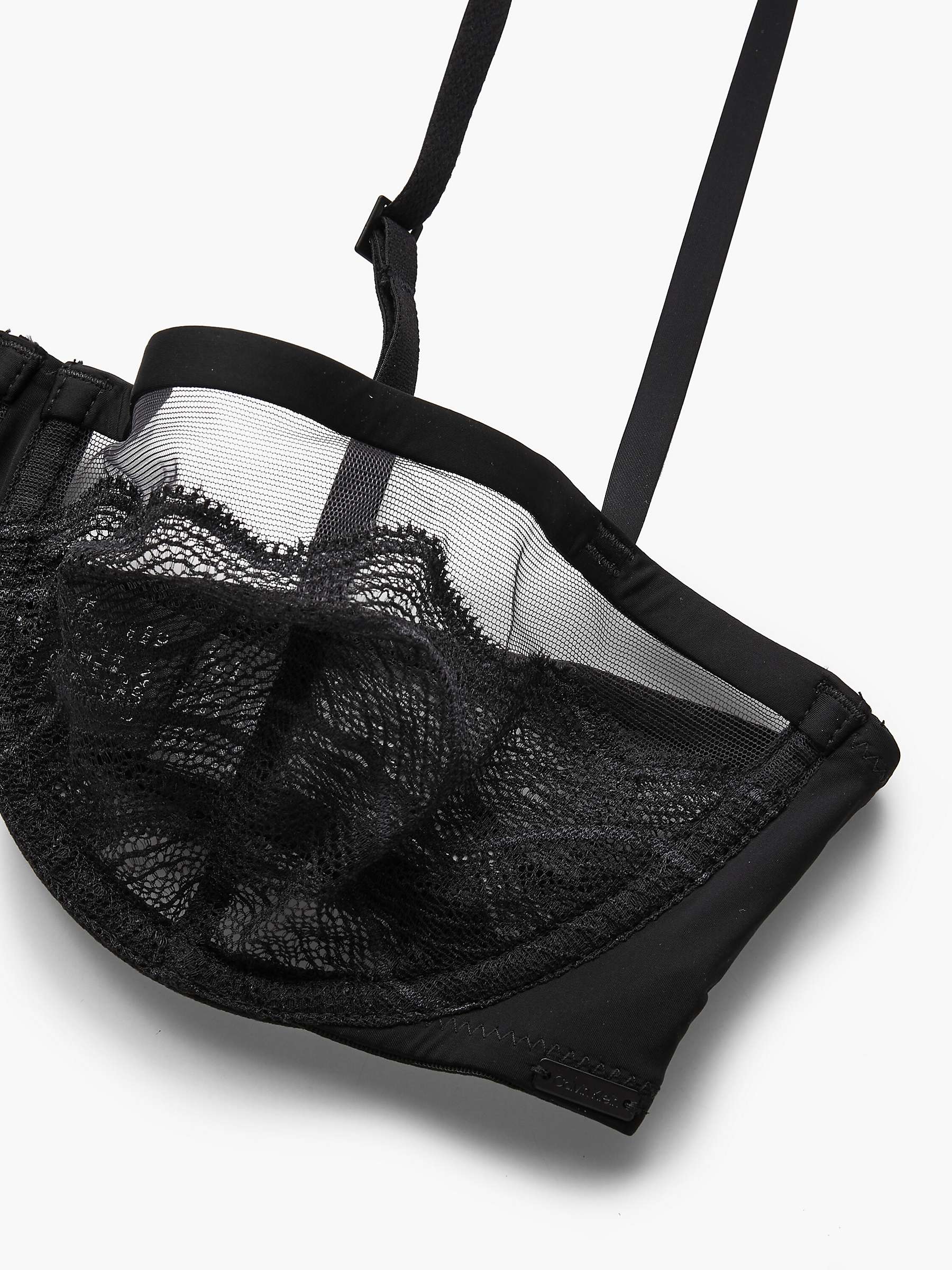 Buy Calvin Klein Graphic Lace Balconette Bra, Black Online at johnlewis.com