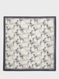 Hobbs Tamara Dalmatian Print Silk Scarf, Ivory/Black