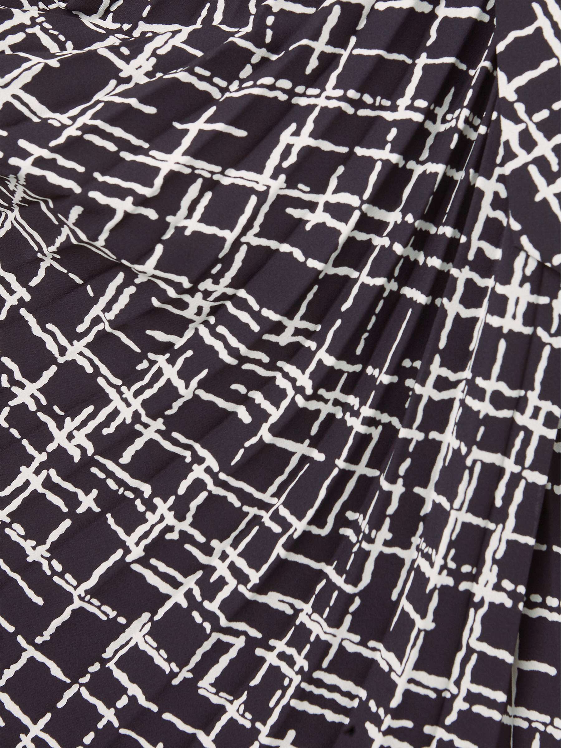 Buy Hobbs Laurenza Sketch Check Print Midi Shirt Dress, Navy/Ivory Online at johnlewis.com