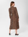 Hobbs Savannah Animal Print Midi Shirt Dress, Vicuna Camel, Vicuna Camel