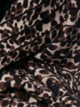 Hobbs Petite Harlie Animal Print Midi Dress, Black/Brown, Black/Brown