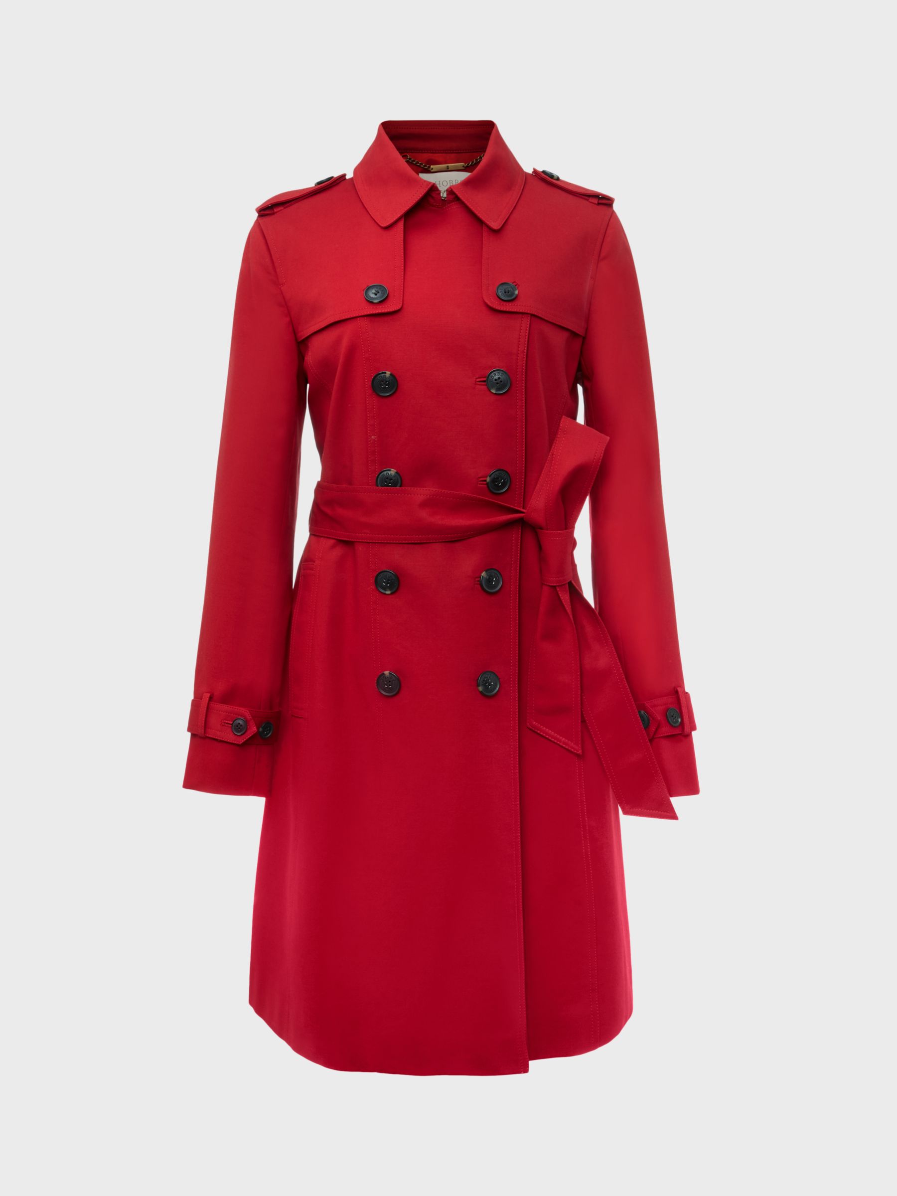 Hobbs Saskia Trench Coat, Red at John Lewis & Partners