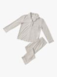Chelsea Peers Kids' Modal Button Up Pyjama Set, Grey