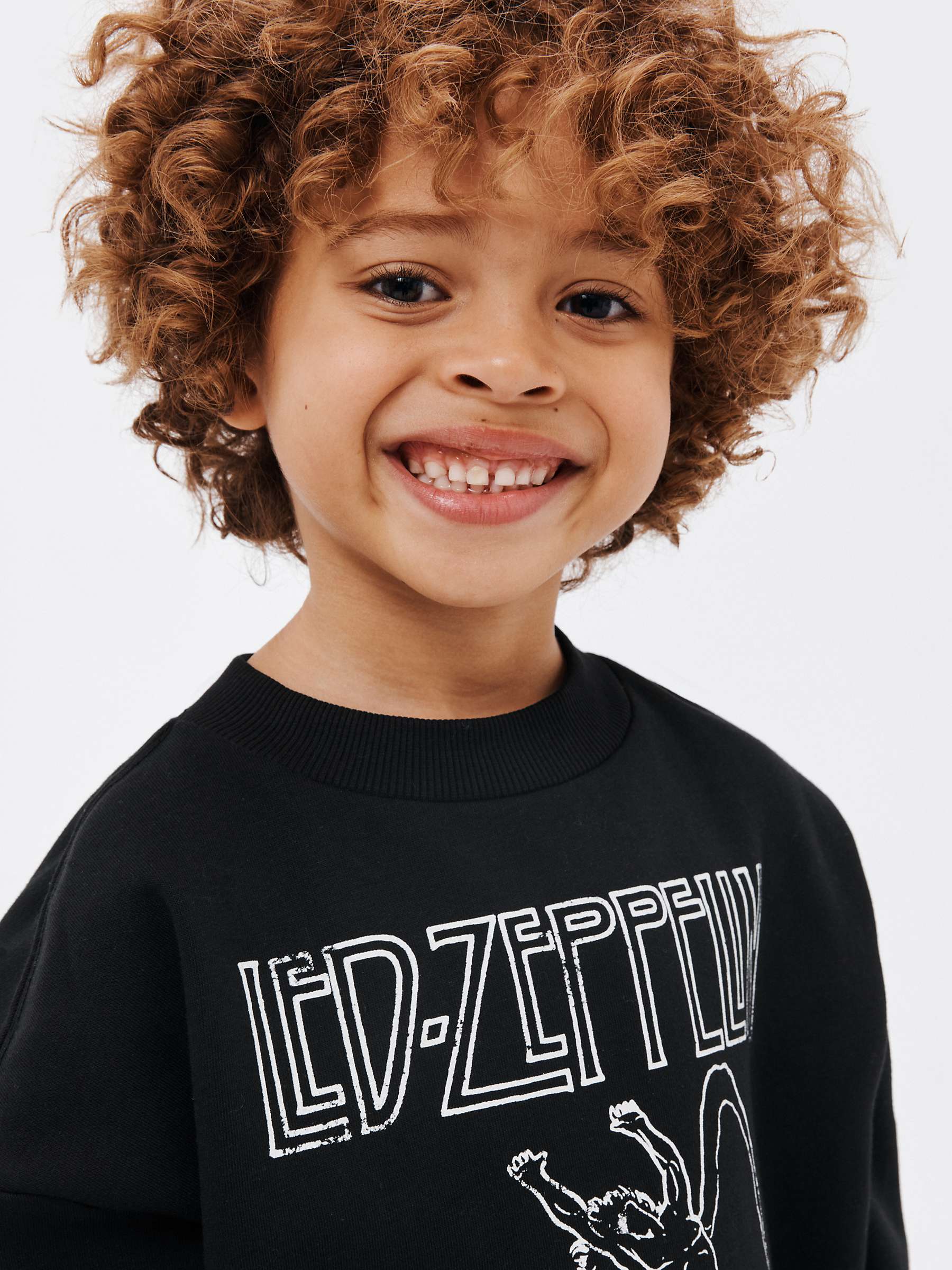 Buy John Lewis Kids' Led Zepplin Sweat Top, Black Online at johnlewis.com