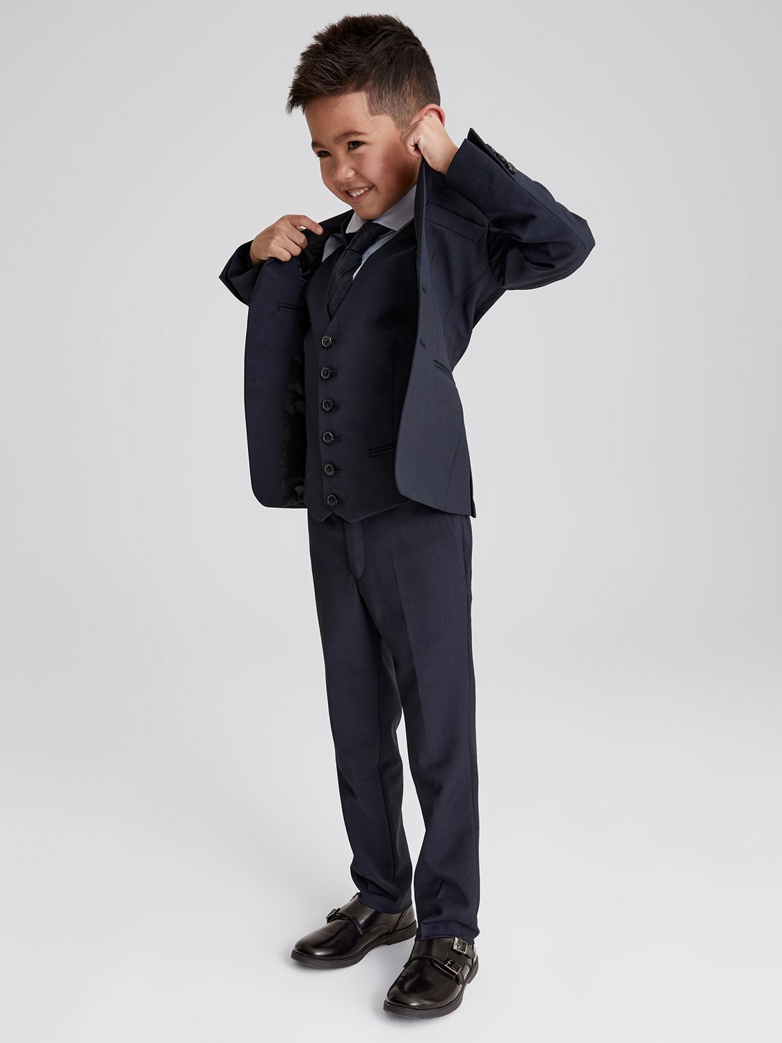 Reiss Kids' Hope Modern Fit Blazer, Navy at John Lewis & Partners