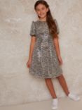 Chi Chi London Kids' Leopard Dress, Multi