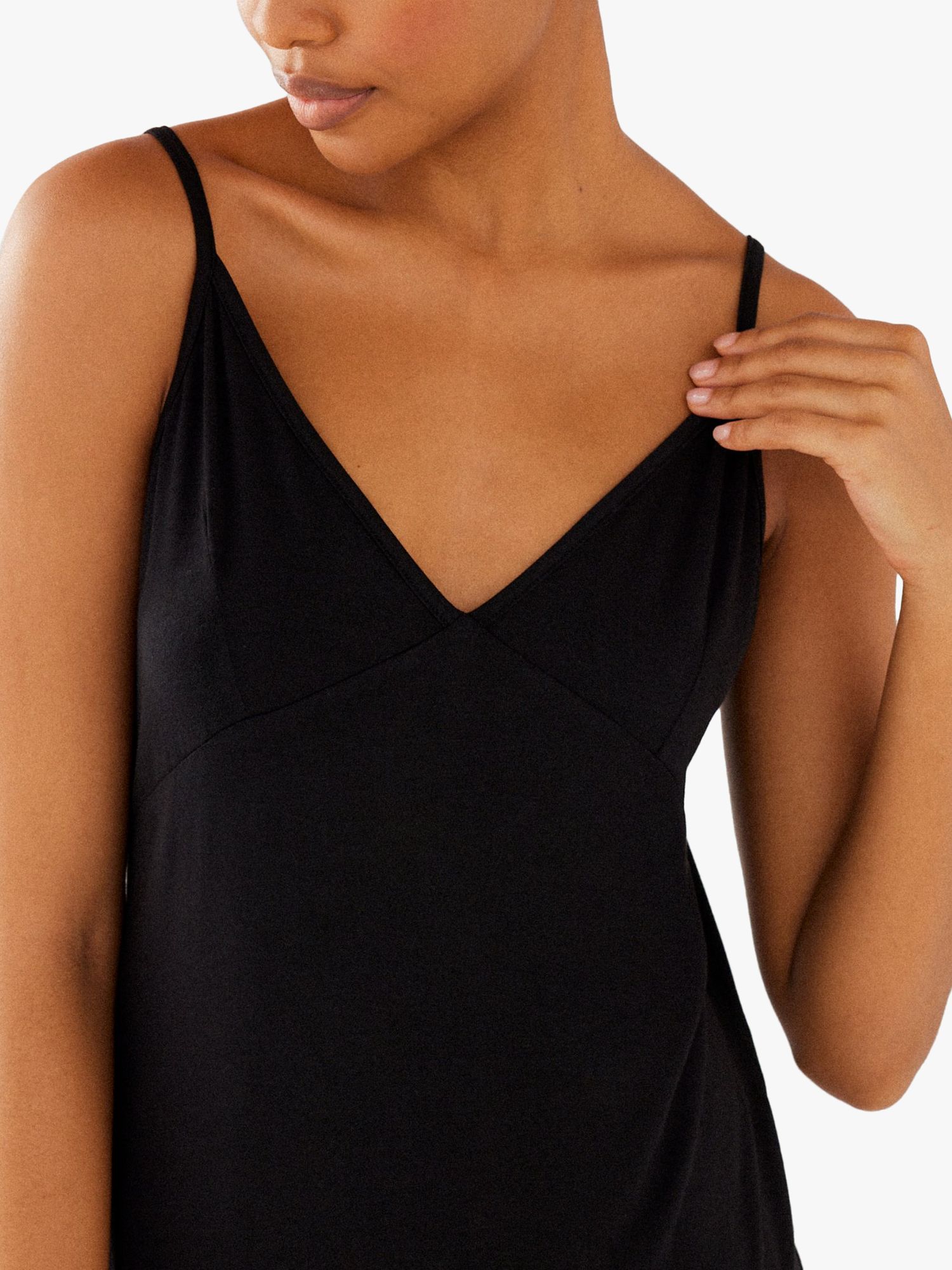 Chelsea Peers Modal Cami Night Dress , Black, XXS