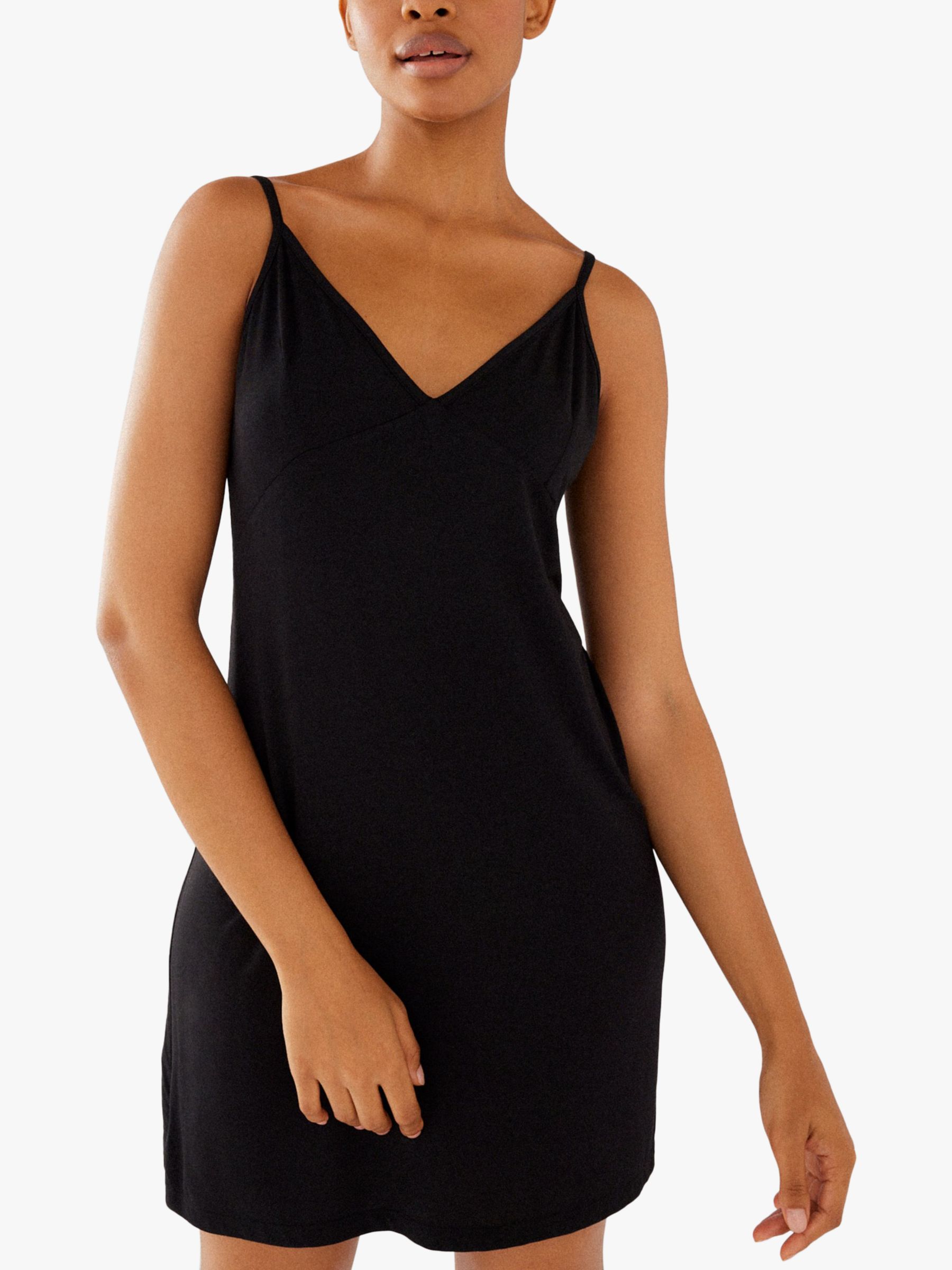Chelsea Peers Modal Cami Night Dress, Black at John Lewis & Partners