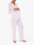 Chelsea Peers Maternity Modal Button Up Pyjama Set, Pink