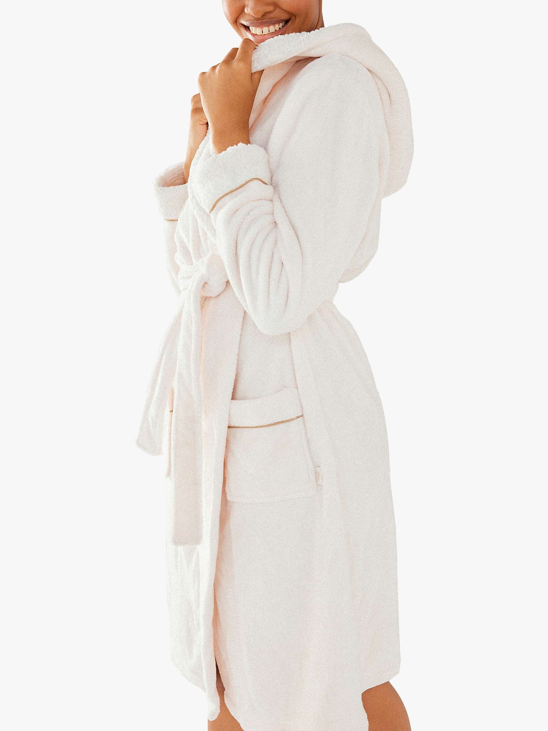 Buy Chelsea Peers Plain Fluffy Hooded Dressing Gown Online at johnlewis.com