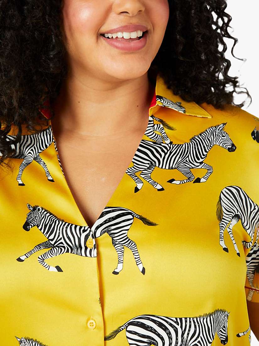 Buy Chelsea Peers Curve Satin Zebra Print Pyjamas Online at johnlewis.com