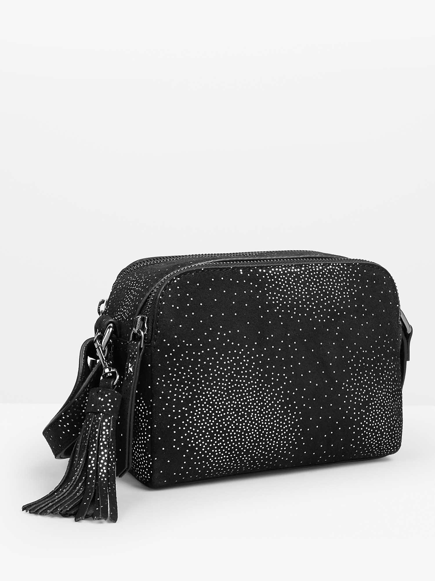 Buy HUSH Luna Crossbody Bag, Black/Pewter Online at johnlewis.com