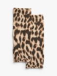 hush Leopard Cashmere Wristwarmers, Brown