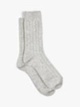 HUSH Murica Cashmere Blend Ribbed Socks, Grey
