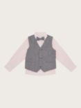 Monsoon Kids' Three-Piece Waistcoat, Shirt & Bow Tie Set, Grey