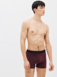 John Lewis Premium Ultra Soft Modal Trunks, Pack of 3, Black/Burgundy/Khaki